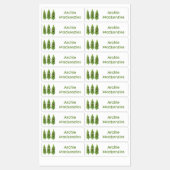 かわいいオクラ野菜の漫画パーソナライズされた ラベル (シート)