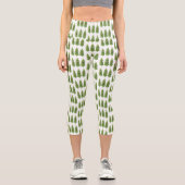 かわいいオクラ野菜の漫画 カプリレギンス (正面)