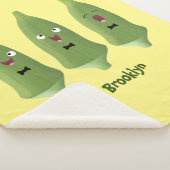 かわいいオクラ野菜の漫画 シェルパブランケット (3/4)