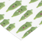 かわいいオクラ野菜の漫画 テーブルクロス (アングル)