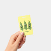 かわいいオクラ野菜の漫画 バッジ (手持ち)