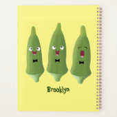 かわいいオクラ野菜の漫画 プランナー手帳 (裏面)