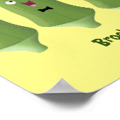 かわいいオクラ野菜の漫画 ポスター (角)