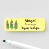 かわいいオクラ野菜の漫画 名札 (インサイチュ)