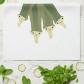 かわいいオクラ キッチンタオル (折り畳み)