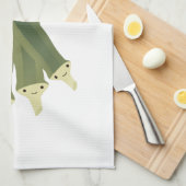 かわいいオクラ キッチンタオル (四つ折り)