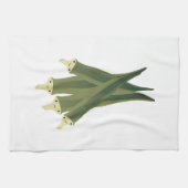 かわいいオクラ キッチンタオル (横)