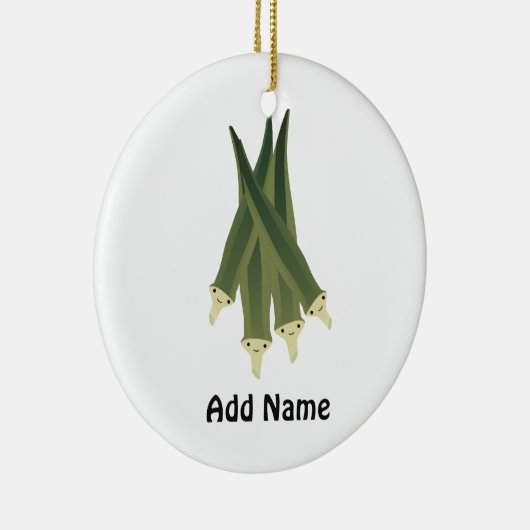 かわいいオクラ セラミックオーナメント (右)