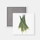 かわいいオクラ マグネット (正面/裏面)