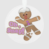 かわいいオスナックジンジャーブレッドマンクッキー オーナメント (裏面)