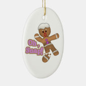 かわいいオスナックジンジャーブレッドマンクッキー セラミックオーナメント (右)