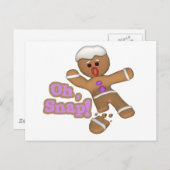 かわいいオスナックジンジャーブレッドマンクッキー ポストカード (正面/裏面)