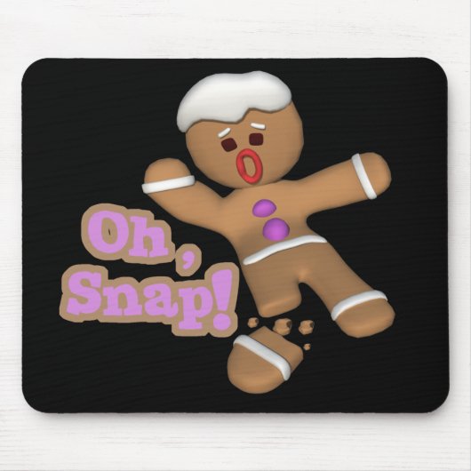 かわいいオスナックジンジャーブレッドマンクッキー マウスパッド (正面)