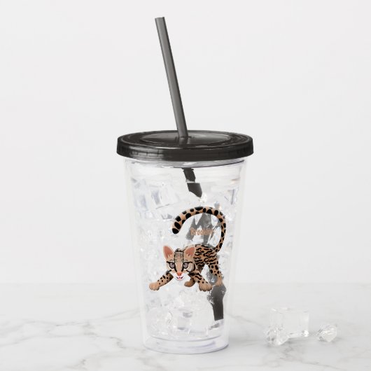 かわいいオセロアニメイラストレーション アクリルタンブラー (アイス正面)