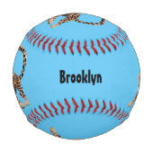 かわいいオセロアニメイラストレーション 野球ボール (正面)