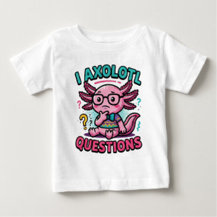 かわいいオタクのウーパールーパー I ウーパールーパーの疑問符のミーム ベビーTシャツ