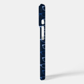 かわいいオタク系のネイビーブルーヒップスター眼鏡パターン Case-Mate iPhoneケース (裏面 / 左)