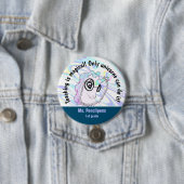 かわいいオタク系のユニコーン教えのステートメントボタン 缶バッジ (インサイチュ)