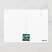 かわいいオッターの赤ちゃんが池に - 個人化可能な誕生日 ポストカード (裏面)