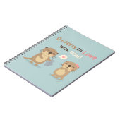 かわいいオッタープリンのノートに恋をする ノートブック (左側)