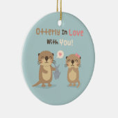 かわいいオッタープリンのユーモアに惚れ込む セラミックオーナメント (右)