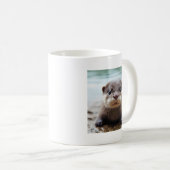 かわいいオッターマグ – かわいい動物マグ コーヒーマグカップ (正面右)