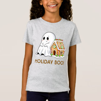 かわいいオバケとジンジャーブレッドハウスの子供服 Tシャツ