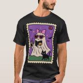 かわいいオバケと黒猫 Tシャツ (正面)
