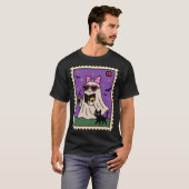 かわいいオバケと黒猫 Tシャツ (正面フル)