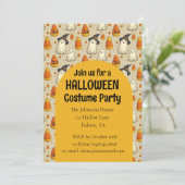  かわいいオバケのハロウィンコスチュームパーティー 招待状 (スタンド正面)