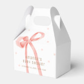 かわいいオベビー水玉模様ボウベイビーシャワー フェイバーボックス (正面サイド)