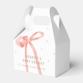 かわいいオベビー水玉模様ボウベイビーシャワー フェイバーボックス