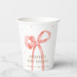 かわいいオベビー水玉模様ボウベイビーシャワー 紙コップ