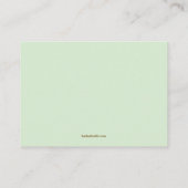 かわいいオムツとグリーンピンベビーシャワーラッフルチケット エンクロージャーカード (裏面)