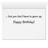 かわいいオランウータン年配の誕生日カード (内部横(下))