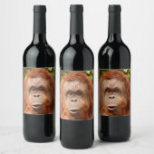 かわいいオランウータン ワインラベル (ボトル)