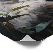 かわいいオリエンタルショートヘア猫アートプリントポスター ポスター (角)