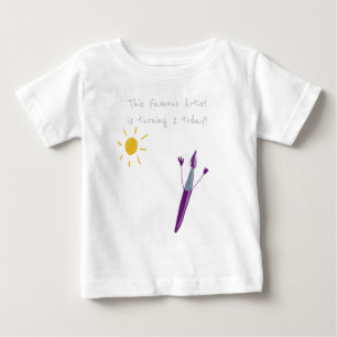 かわいいオリジナルアートオンザーズベビーの誕生日Tシャツ ベビーTシャツ