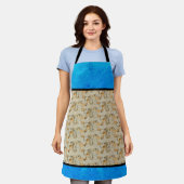 かわいいオリジナルスケッチ中国のタイガー新年AoA2 エプロン (着用した状態)