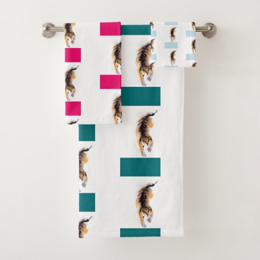 かわいいオリジナルスケッチ中国のタイガー新年S3BT4 バスタオルセット (インサイチュ)