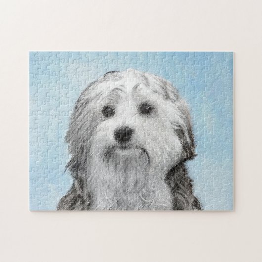 かわいいオリジナル犬アート - ロイチェン絵画 ジグソーパズル (横)