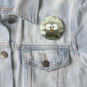 かわいいオリバーフクロウ 缶バッジ (インサイチュ)