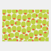 かわいいオリーブのラッピング紙 ラッピングペーパーシート (正面2)