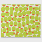 かわいいオリーブのラッピング紙 ラッピングペーパー (フラット)