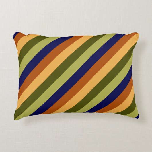 かわいいオリーブ仙人海軍ストライプアクセント枕 アクセントクッション (正面)