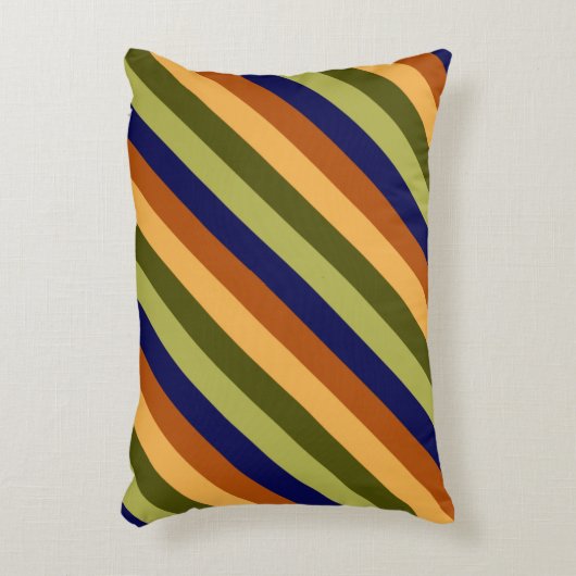 かわいいオリーブ仙人海軍ストライプアクセント枕 アクセントクッション (正面(垂直))