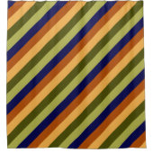 かわいいオリーブ仙人海軍ストライプシャワーカーテン シャワーカーテン (正面)