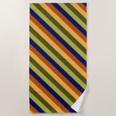 かわいいオリーブ仙人海軍ストライプビーチタオル ビーチタオル (正面)