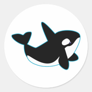 かわいいオルカ（キラークジラ） ラウンドシール