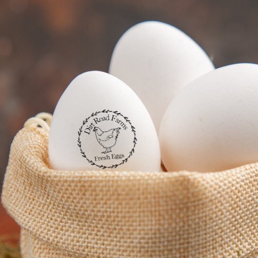 かわいいオルピントンチキンファーム新鮮なフローラ卵 ラバースタンプ